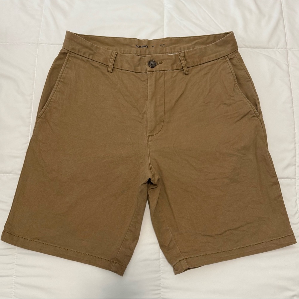 Old Navy Men's Tan Flat Front Shorts